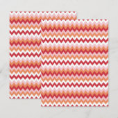 Carte De Correspondance Motif Zigzag 2 (Devant / Derrière)