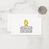 CARTE DE CORRESPONDANCE MOTIVATIONS DE POULET (Devant/Arrière en situation)