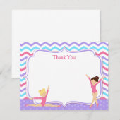 Carte De Correspondance Mots de remerciement gymnastique (Devant / Derrière)