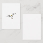Carte De Correspondance Mouette blanche oiseau (Devant / Derrière)