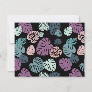 Carte De Correspondance Multicolor Feuilles tropicaux 5