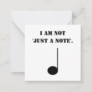 Carte De Correspondance Musique drôle sur le thème Pas juste une