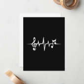 Carte De Correspondance Musique Notes d'impulsions Clé Fréquence Wave Soun (Devant/Arrière en situation)