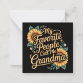 Carte De Correspondance My Favorite People Call Me Grandma Mother's Day (Dos)