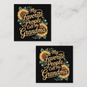 Carte De Correspondance My Favorite People Call Me Grandma Mother's Day (Devant / Derrière)
