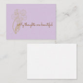 Carte De Correspondance  My thought are Beautiful Positive Affirmation (Devant / Derrière)