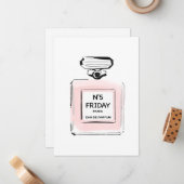 Carte De Correspondance N5 Vendredi Paris Bouteille Parfum (Devant/Arrière en situation)