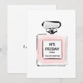 Carte De Correspondance N5 Vendredi Paris Bouteille Parfum (Devant / Derrière)