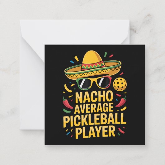 Carte De Correspondance Nacho Average Pickleball Player (Devant)