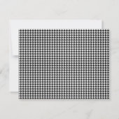 Carte De Correspondance Name || Black and White Houndstooth Check Frame (Dos)
