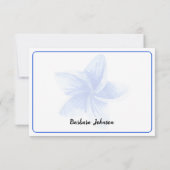 Carte De Correspondance Name, Cobalt Blue Thank You Flat Note Card (Dos)