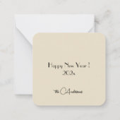 Carte De Correspondance Name, Mini Gradient Rainbow Happy New Year Card (Dos)