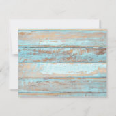 Carte De Correspondance Name || Turquoise Weathered Wood Frame (Dos)