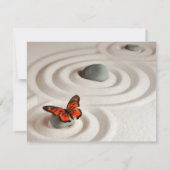Carte De Correspondance Name || Zen Garden Orange Monarch Butterfly Frame (Dos)