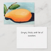 Carte De Correspondance Nature morte au citron (Devant / Derrière)
