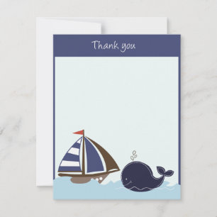 Carte De Correspondance Navires Ahoy Mate Navy 4x5 Flat Merci note