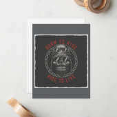 Carte De Correspondance Né À Ride Ride Pour Vivre (Devant/Arrière en situation)