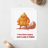 Carte De Correspondance Né pour se battre (Devant/Arrière en situation)