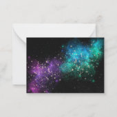 Carte De Correspondance Nebula Turquoise céleste violet étoiles Mariage RS (Dos)