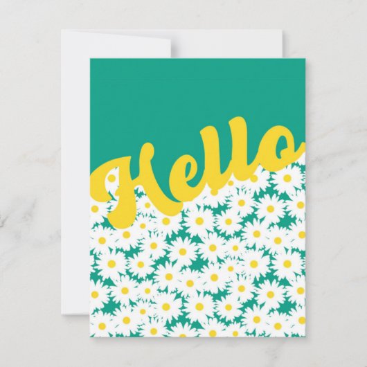 Carte De Correspondance Négative Space Daisies Bonjour Penser de vous (Devant)
