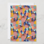 Carte De Correspondance Neighborhood Block City Houses Pattern (Dos)
