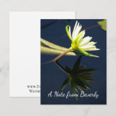 Carte De Correspondance Nénuphar blanc Lotus (Devant / Derrière)