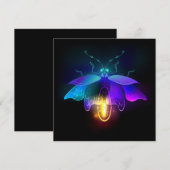 Carte De Correspondance Neon Firefly sur noir (Devant / Derrière)