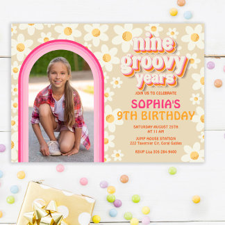 Carte De Correspondance Neuf Retro Super Daisy Photo Anniversaire Invitati