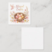 Carte De Correspondance Nid de Pâques avec œufs (Devant / Derrière)