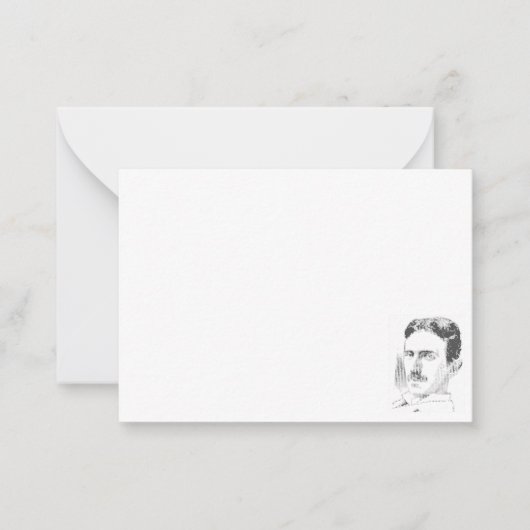Carte De Correspondance Nikola Tesla Drawing Blank All Occasion (Devant)