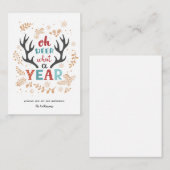 Carte De Correspondance Noël 2021 Oh Deer Quel An De Pandémie (Devant / Derrière)