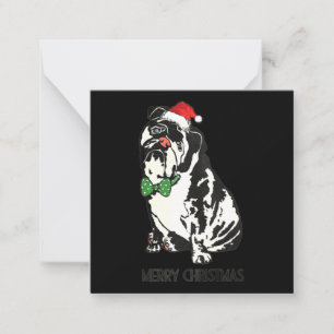 Carte De Correspondance Noël à Bulldog