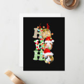 Carte De Correspondance Noël au Cochon d'Inde (Devant/Arrière en situation)