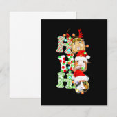 Carte De Correspondance Noël au Cochon d'Inde (Devant / Derrière)