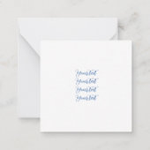 Carte De Correspondance Noël bleu (Dos)