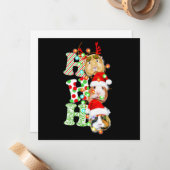 Carte De Correspondance Noël Cochon de Guinée (Devant/Arrière en situation)