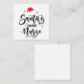 Carte De Correspondance Noël de l'infirmière préférée de Santa (Devant / Derrière)