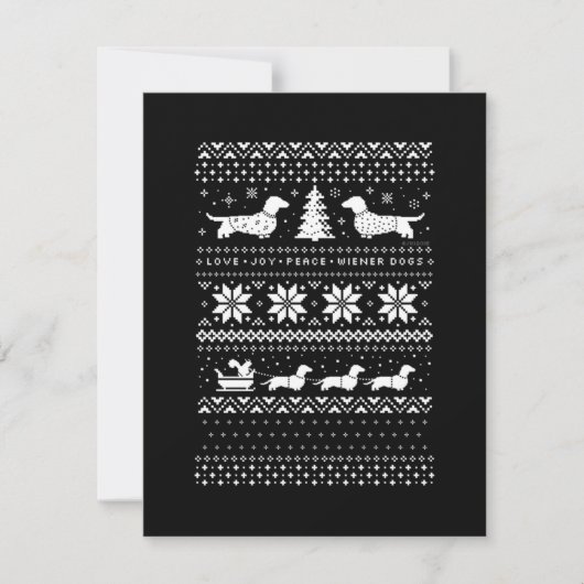 Carte De Correspondance Noël des Dachshunds (Devant)