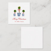 Carte De Correspondance Noël des Topiacés à l'aquarelle (Devant / Derrière)