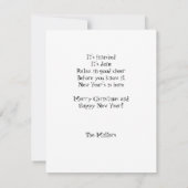 Carte De Correspondance Noël drôle (Dos)