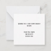 Carte De Correspondance Noël du client du Père Noël (Dos)