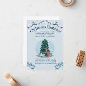 Carte De Correspondance Noël Embrace Love Poem (Devant/Arrière en situation)