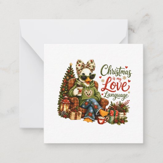 Carte De Correspondance Noël est mon langage de l'amour (Devant)