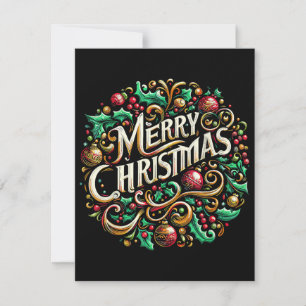 Carte De Correspondance Noël Joyeux Noël Matin Fête Mignon