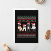 Carte De Correspondance Noël laidogue bouledogue (Devant/Arrière en situation)