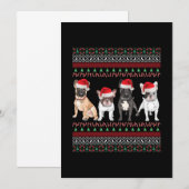 Carte De Correspondance Noël laidogue bouledogue (Devant / Derrière)