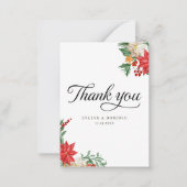 Carte De Correspondance Noël Mariage Budget Merci de Noël (Devant)