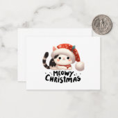 Carte De Correspondance Noël Meowy (Devant/Arrière en situation)