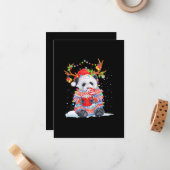 Carte De Correspondance Noël Panda (Devant/Arrière en situation)