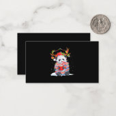 Carte De Correspondance Noël Panda (Devant/Arrière en situation)